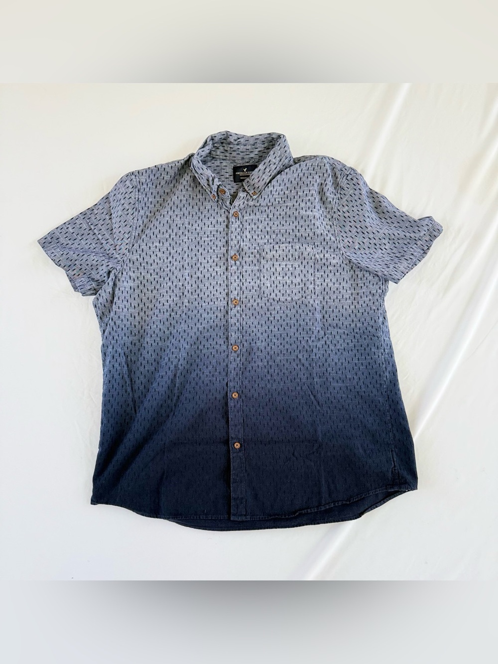 American Eagle Men’s Cotton Short Sleeve Ombre Print Seriously Soft XXL